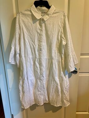 Tommy Bahama White Cotton Dress, Women’s Size XL